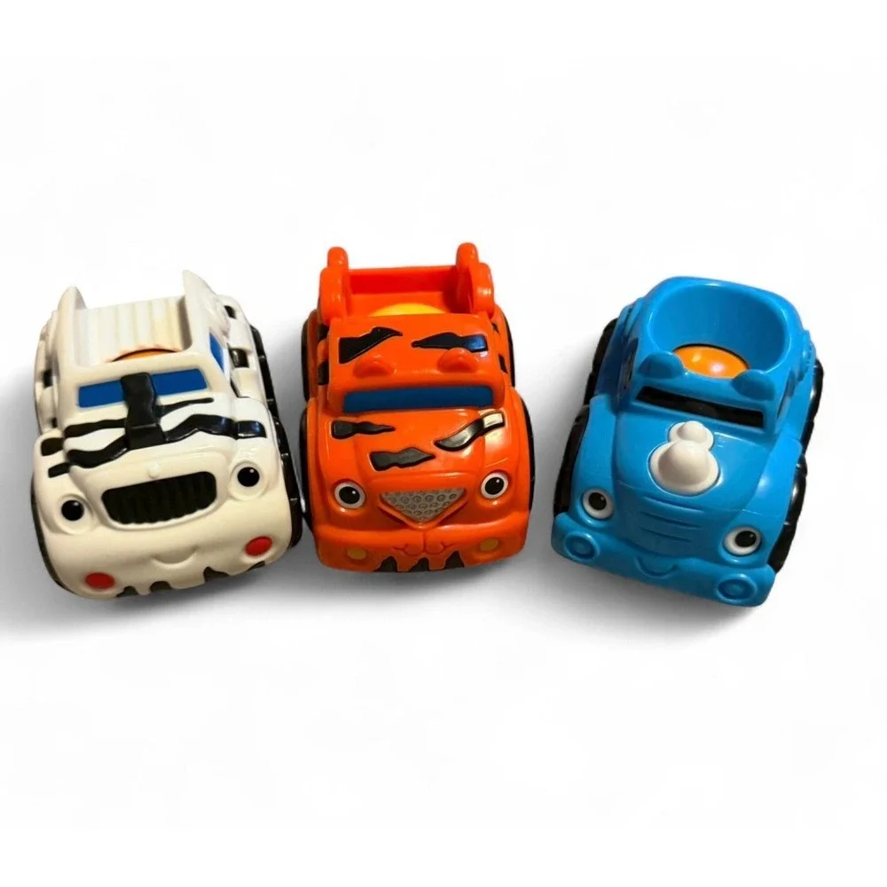 Fisher‎ Price Rollin Rovee Cars Lot of 3 Push Toy Vehicles Zebra Cow Ball